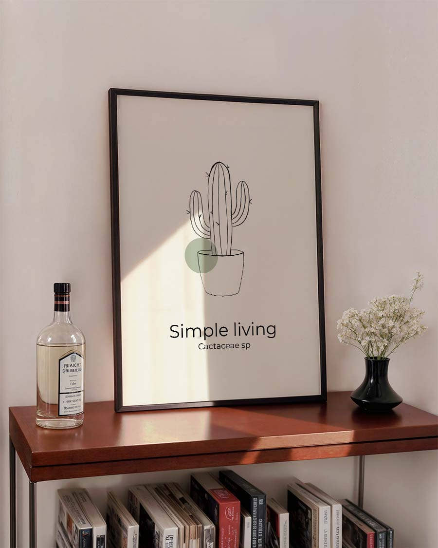 Kaktus Dekorationsposter – Simple living