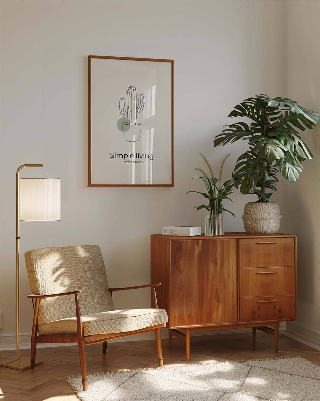 Kaktus Dekorationsposter – Simple living