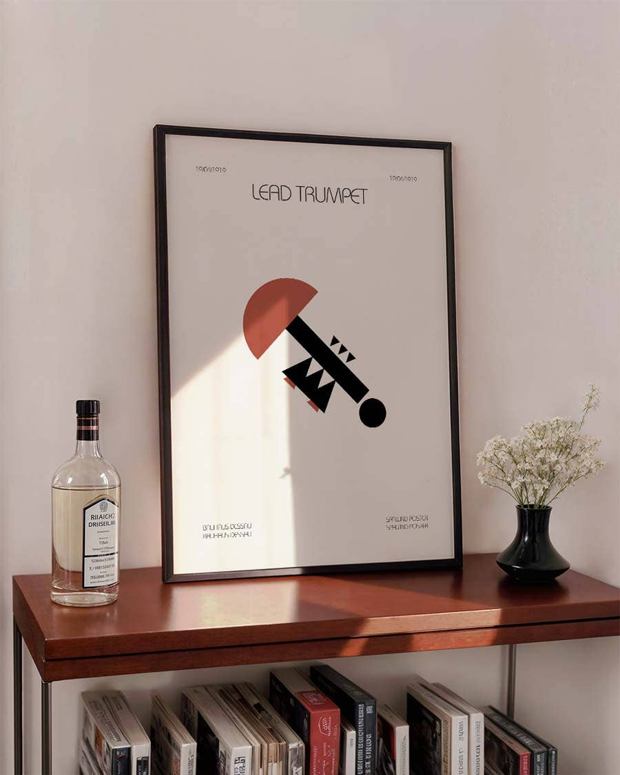 Trompete Bauhaus Instrument – Dekorationsposter