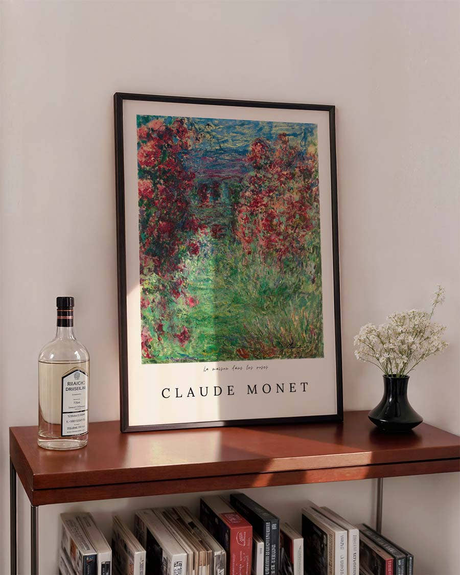 La maison dans les roses – Claude Monet | Kunstposter