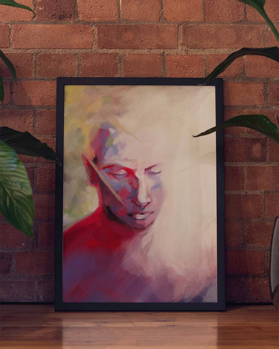 Licht und Schatten | Modernes Portrait-Poster