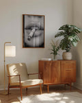 Schwarzweiß Poster Lippen & Zigarette – Fotografie