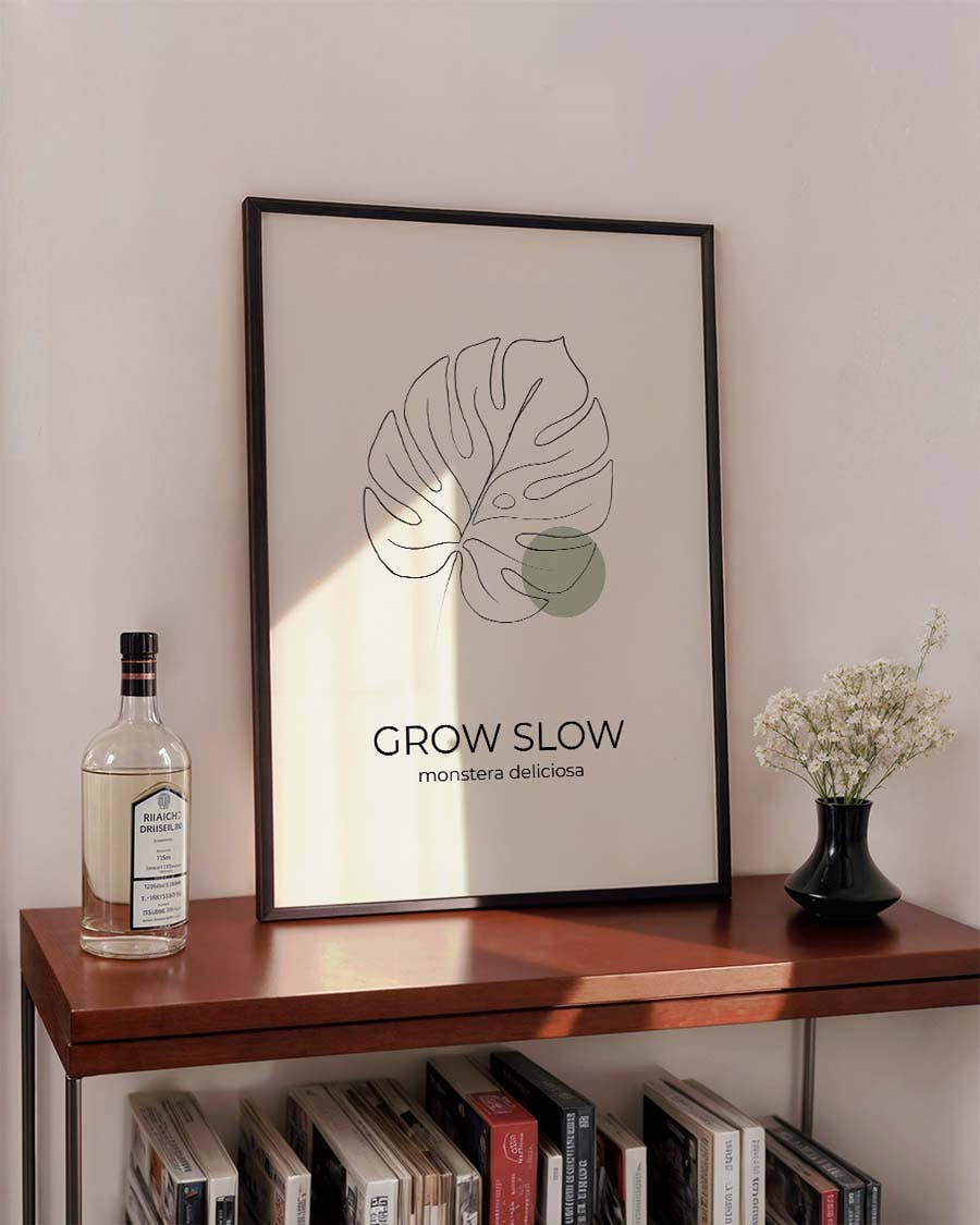 Monstera Dekorationsposter – Grow Slow