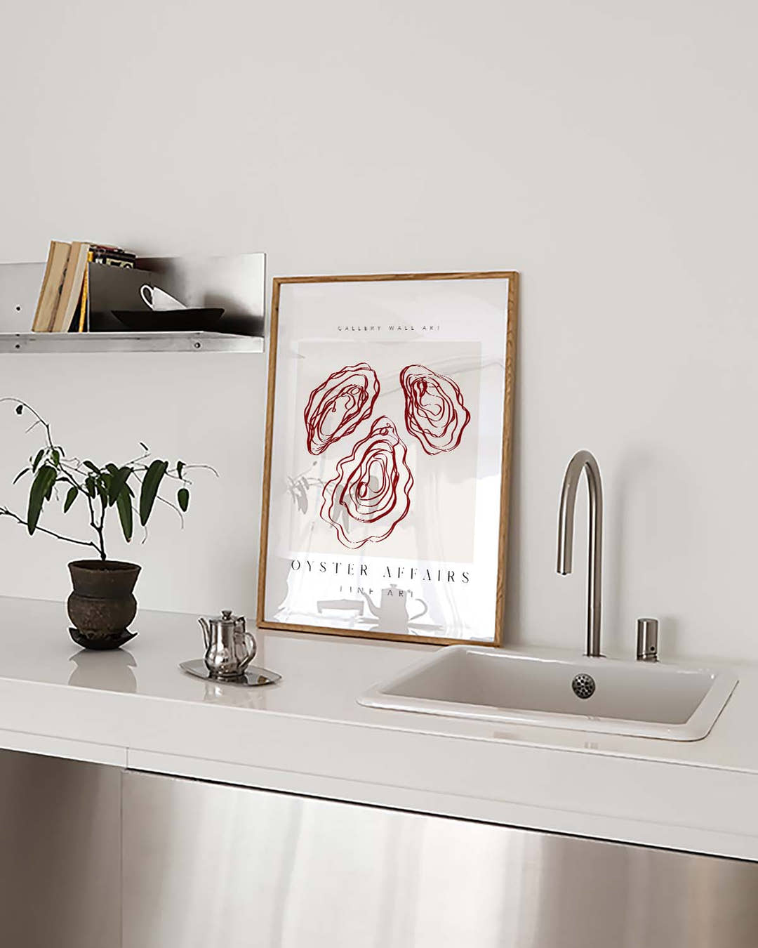 Oyster Affairs | Minimalistisches Line-Art-Poster