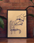 Pacific Shrimp | Line Art Poster
