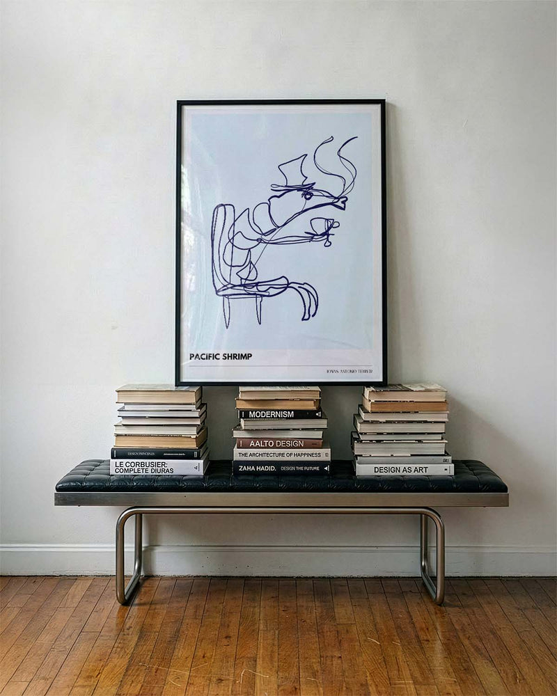 LB – Pacific Shrimp | Line Art Poster