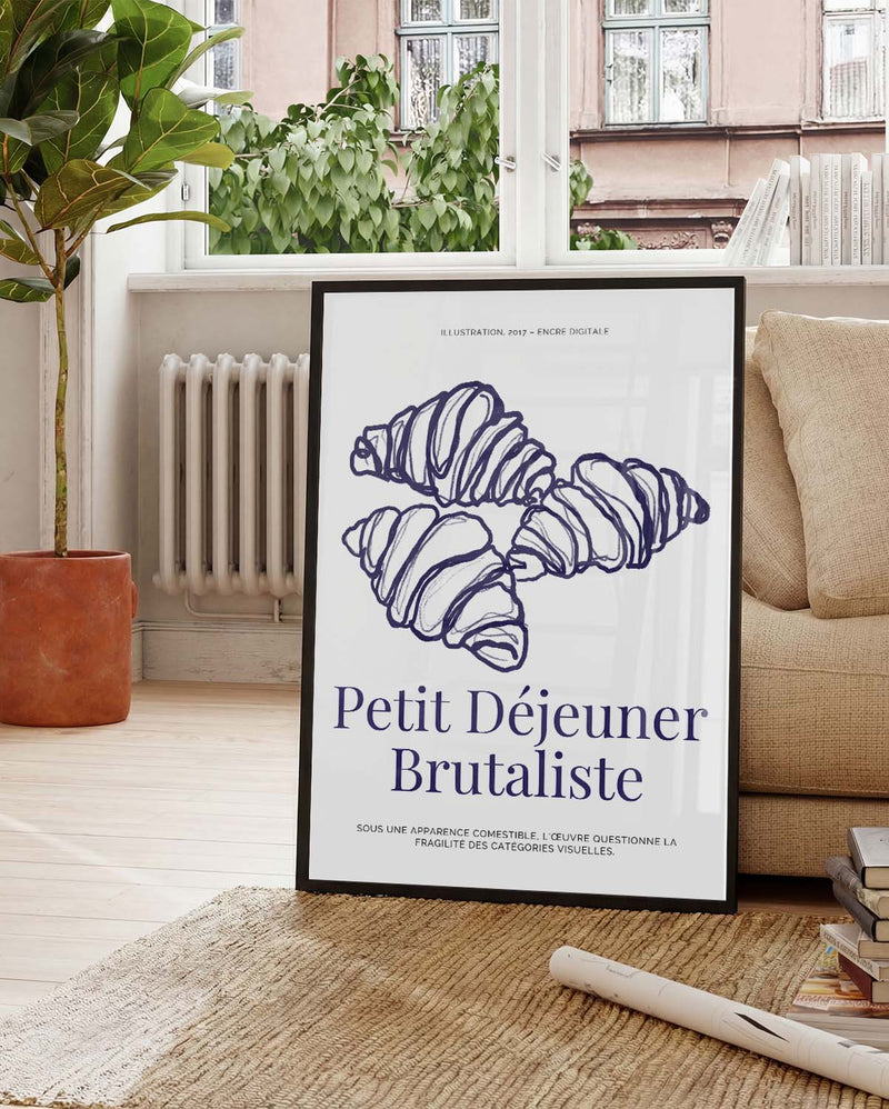 Petit Déjeuner Brutaliste | Modernes Frühstücks-Poster