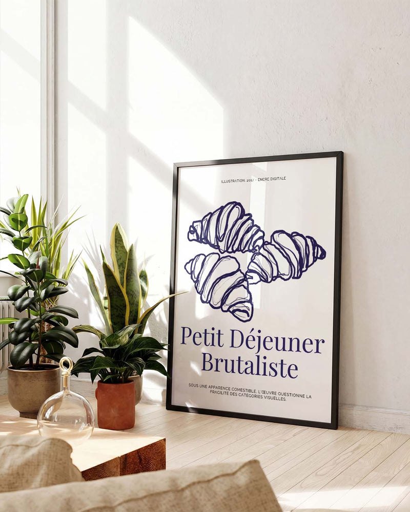 Petit Déjeuner Brutaliste | Modernes Frühstücks-Poster
