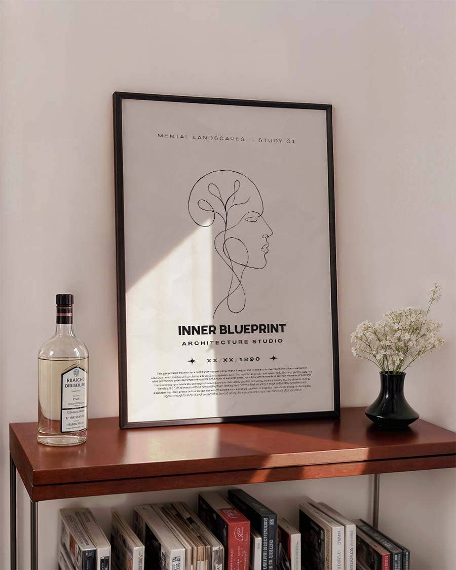 Porträt Skizze Dekorationsposter – Inner Blueprint