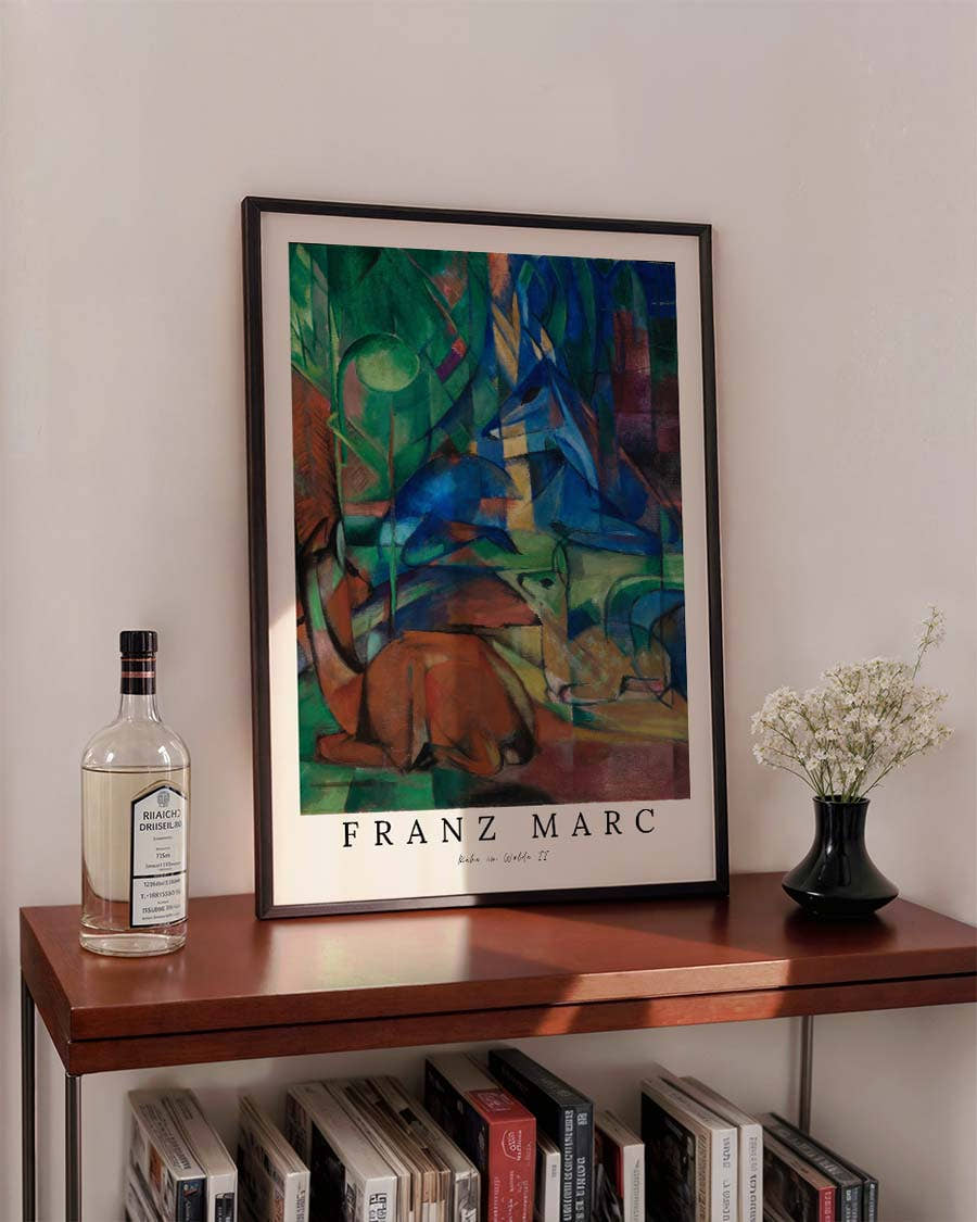 Rehe im Walde II – Franz Marc | Kunstposter