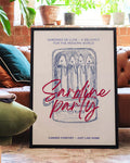 Sardine Party | Humorvolles Retro-Poster