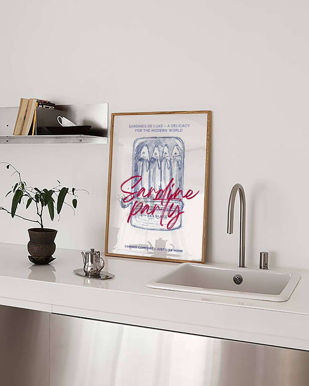 Sardine Party | Humorvolles Retro-Poster