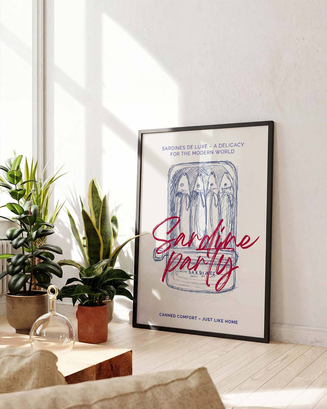 Sardine Party | Humorvolles Retro-Poster