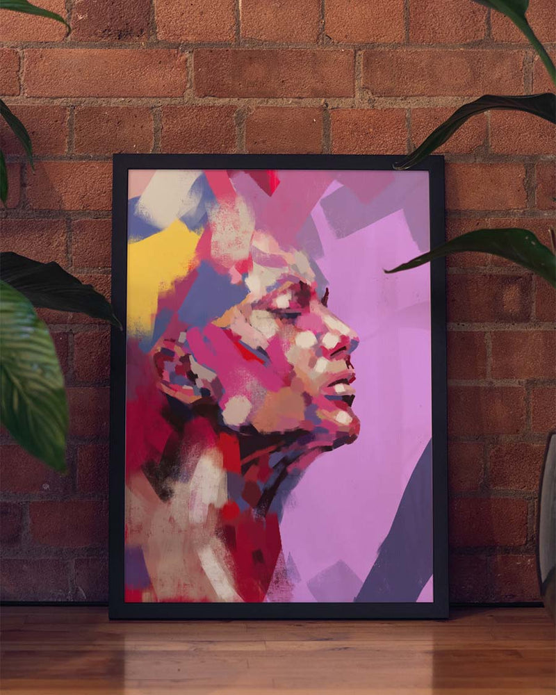 Sound of Silence | Modernes Portrait-Poster