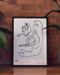 LB – Surf | Line Art Poster