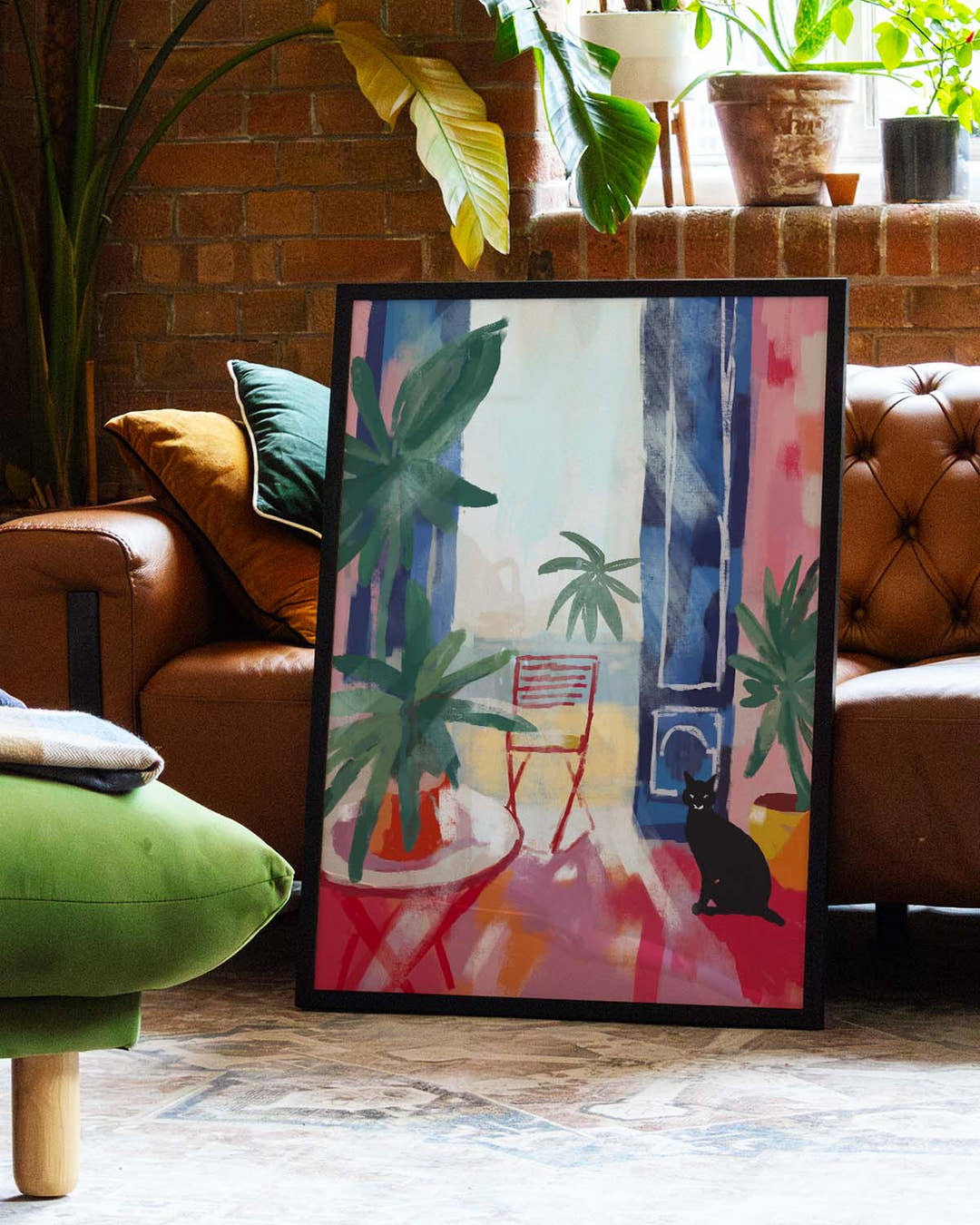 The Cat Owns This Place | Modernes Kunstposter