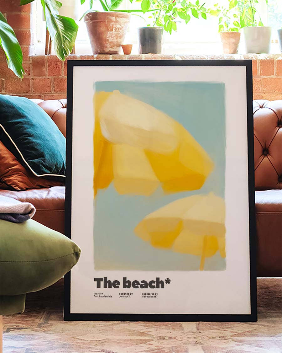 The Beach | Sommerliches Retro-Poster