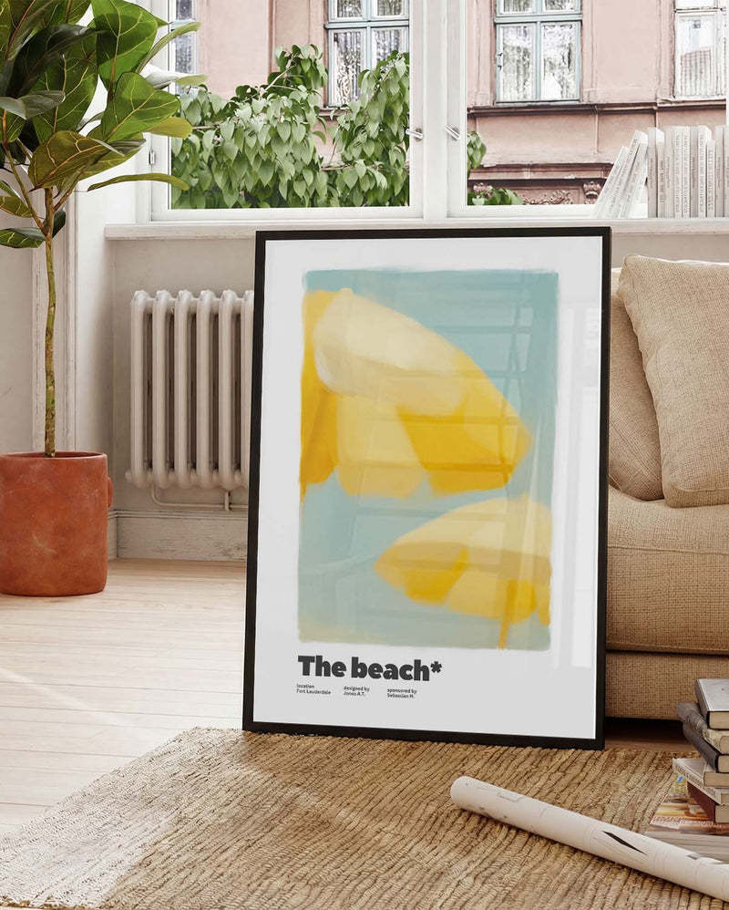 The Beach | Sommerliches Retro-Poster