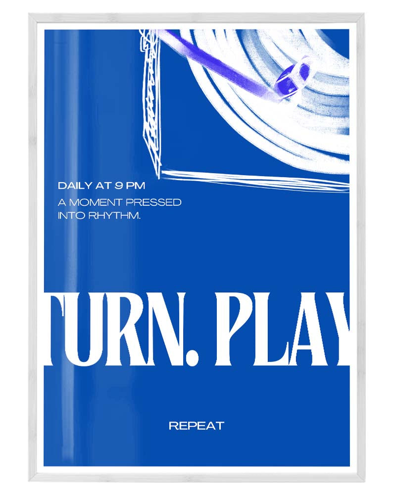 Turn Play | Modernes Typografie-Poster