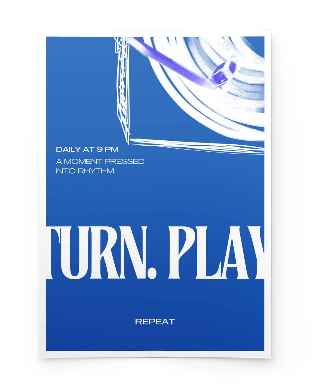 Turn Play | Modernes Typografie-Poster