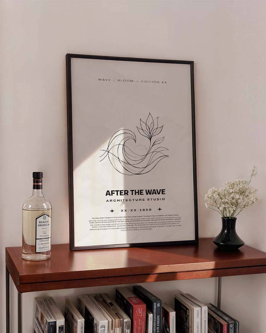 Welle Skizze Dekorationsposter – After the Wave