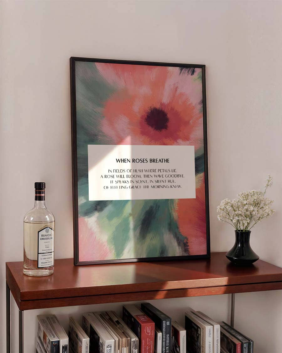 When Roses Breathe | Floral Art Poster