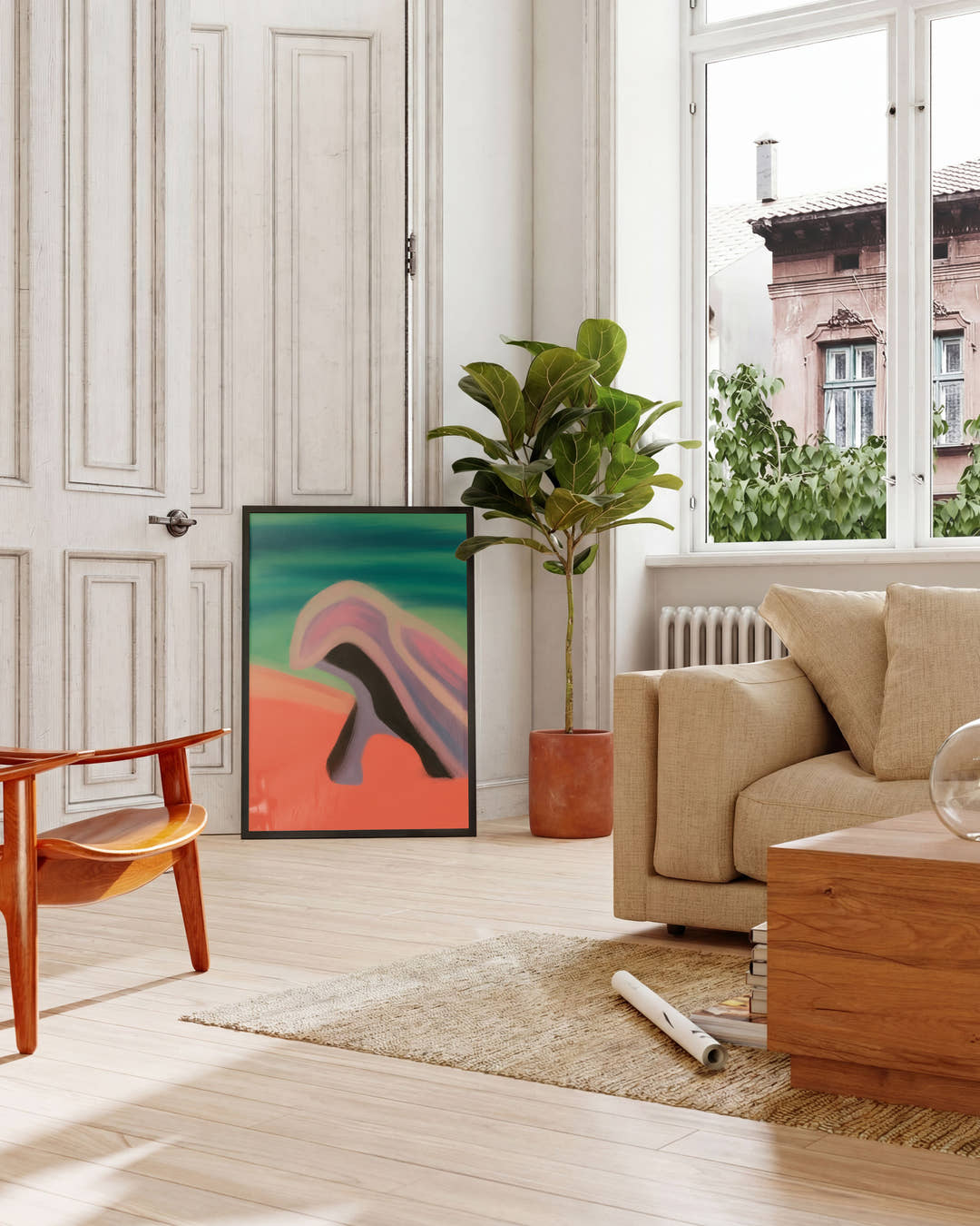 Bending Quietly | Abstraktes Figuren-Poster