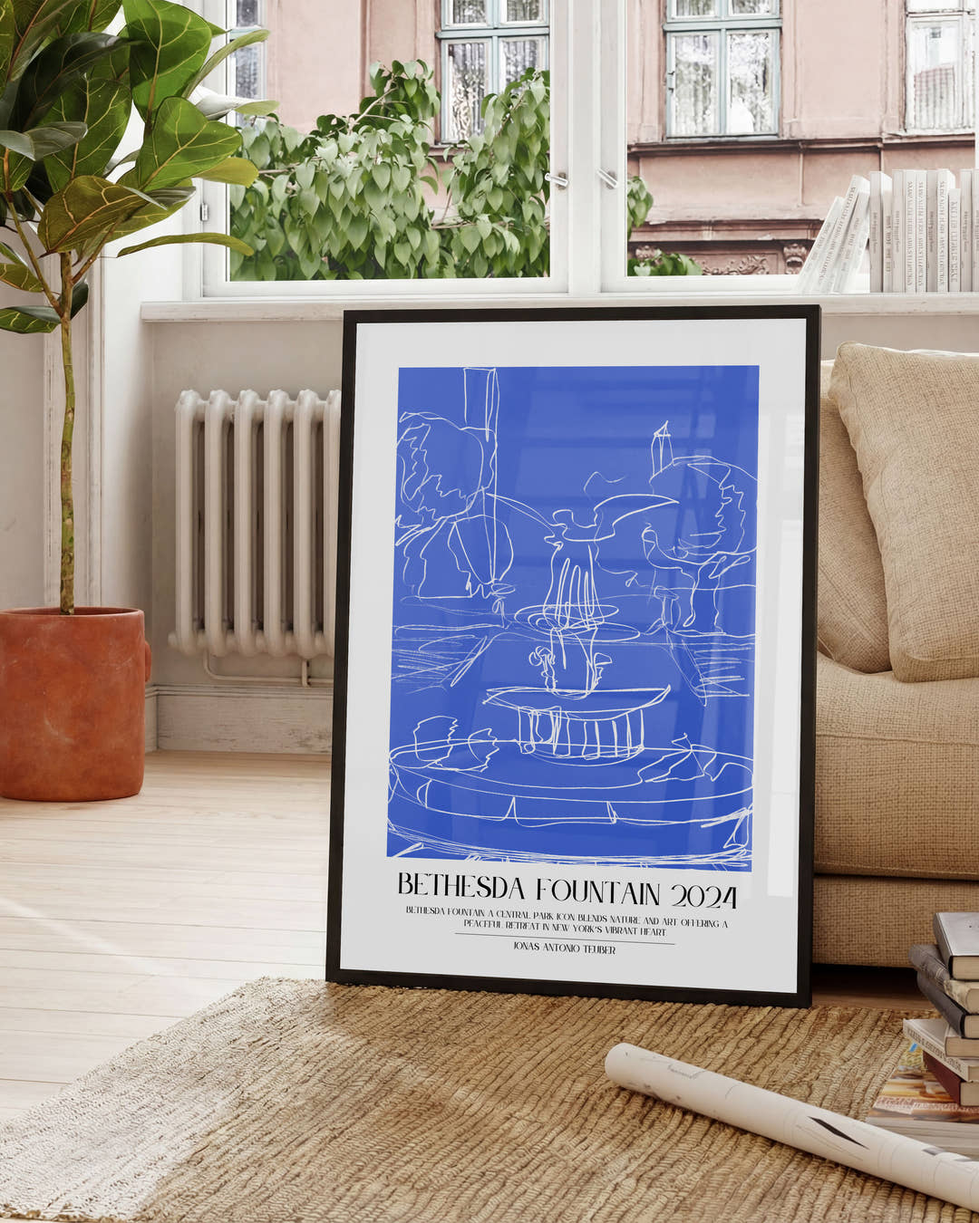 Bethesda Fountain | Line Art Poster
