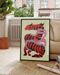 Blind Wolf | Expressionistische Illustration Poster