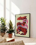 Blind Wolf | Expressionistische Illustration Poster