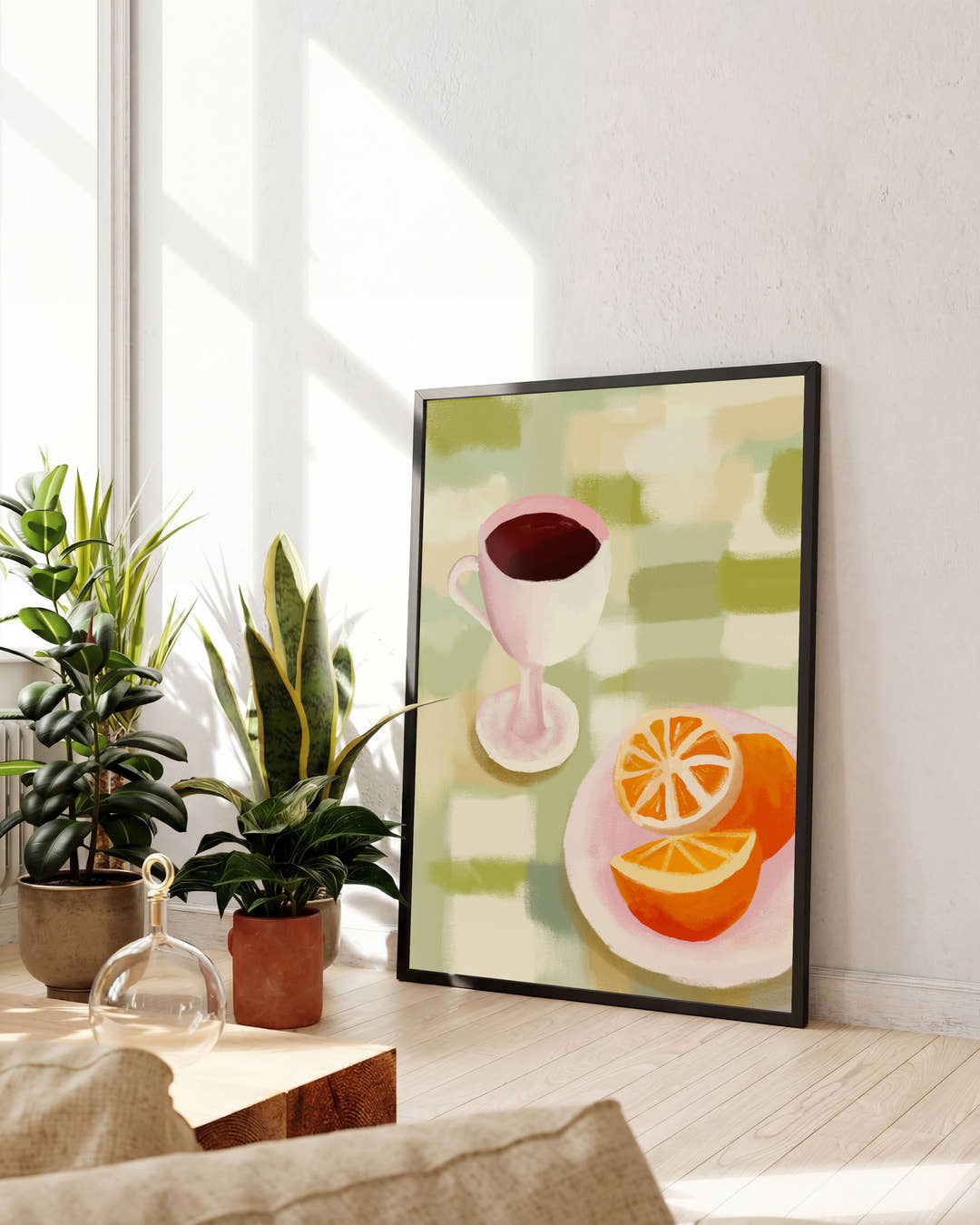 Breakfast | Moderne Stillleben-Illustration Poster