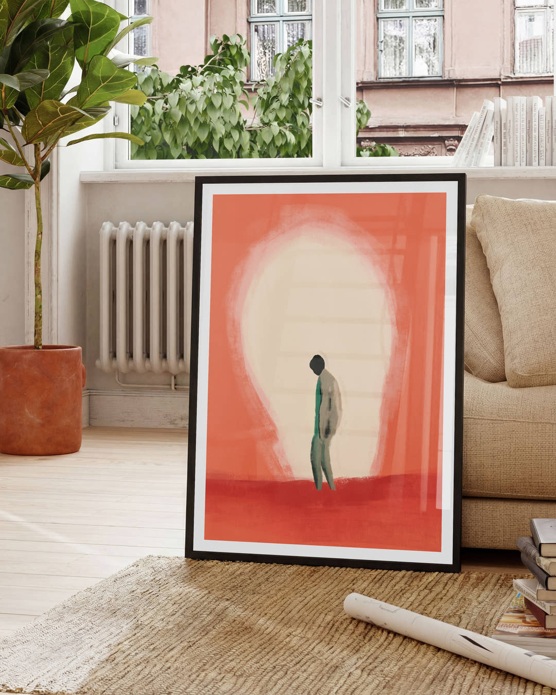 Burned Out, Still Standing | Modernes Figuren-Poster