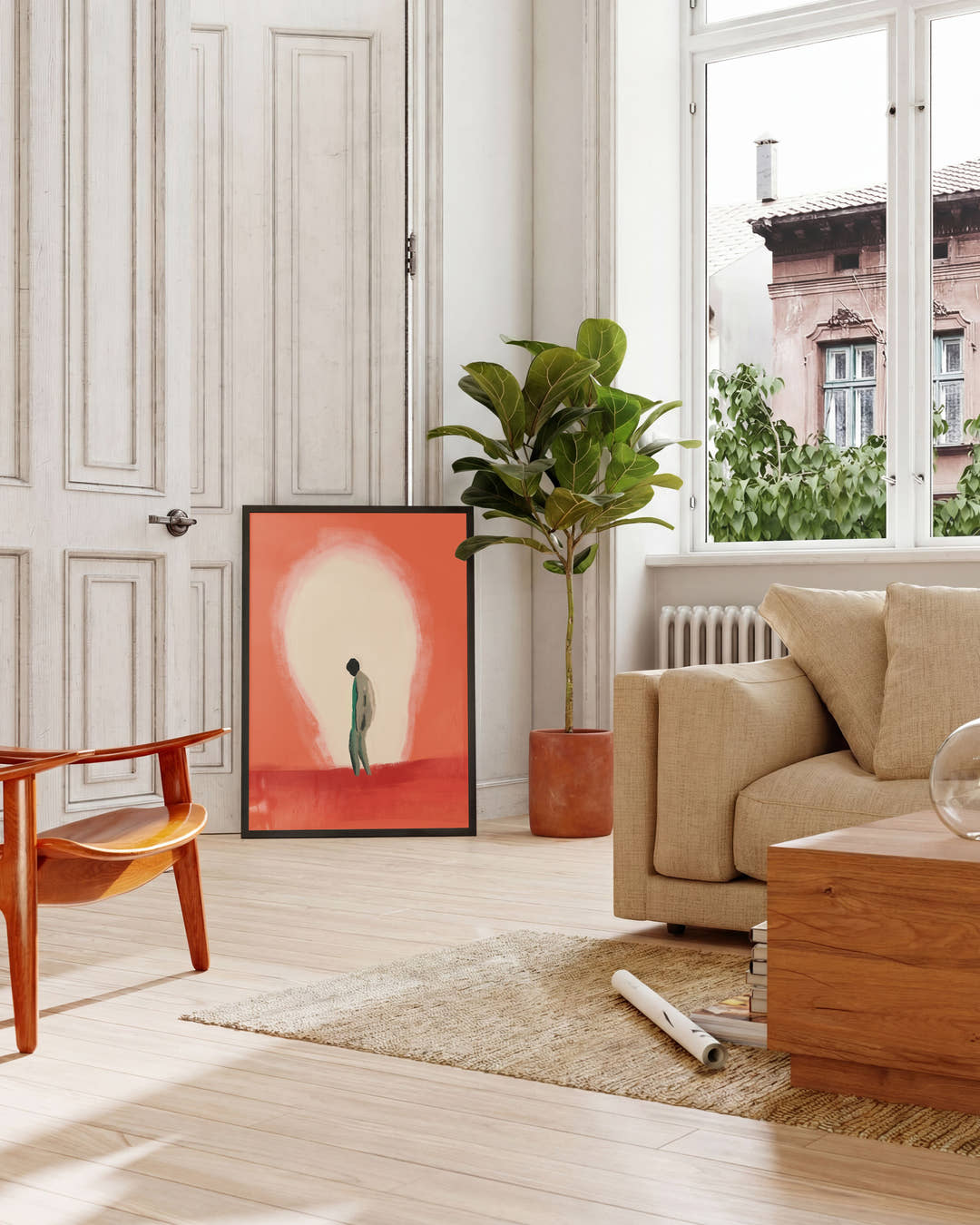 Burned Out, Still Standing | Modernes Figuren-Poster
