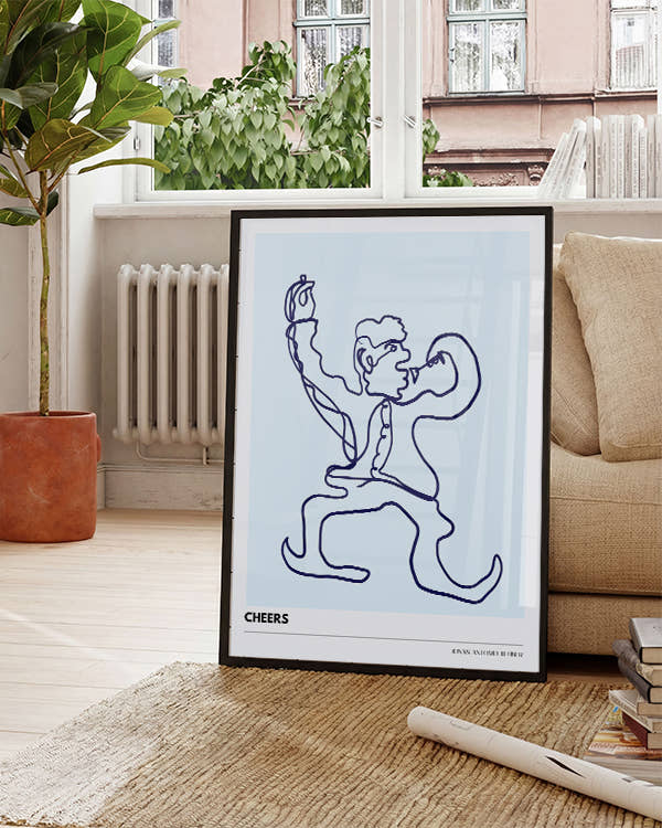 LB - Cheers | Line Art Poster
