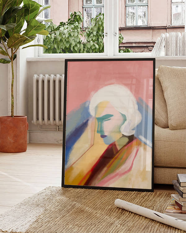 Color Keeps Me | Abstraktes Portrait-Poster
