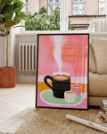 Cup of Calm | Minimalistische Kaffee-Illustration Poster