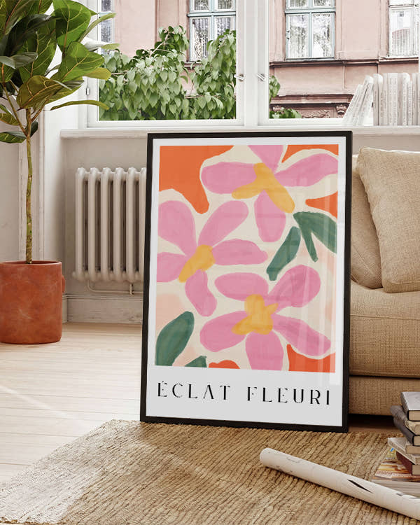 Éclat Fleuri | Florale Illustration Poster
