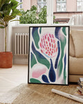 Éclosion Abstraite | Florale Illustration Poster
