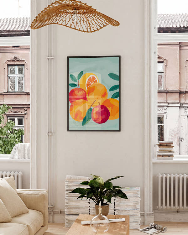 Fruit Smash | Moderne Obst-Illustration Poster