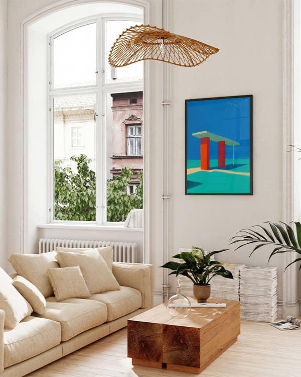 Gasstation | Modernes Architektur-Poster
