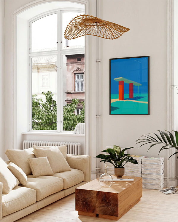 Gasstation | Modernes Architektur-Poster