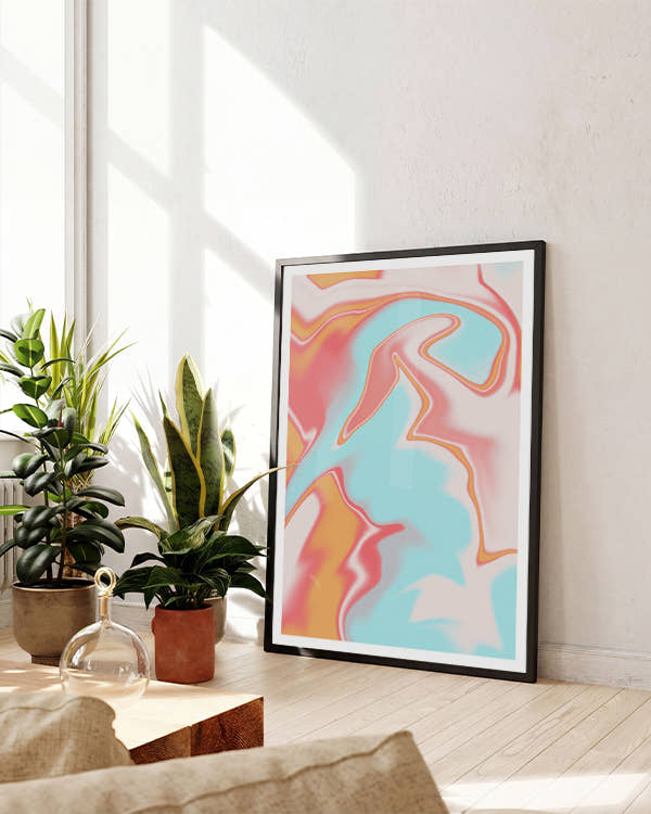 Laguna del Volcán | Abstraktes Poster