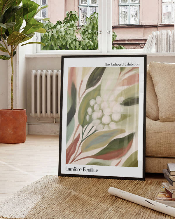 Lumière Feuillue | Florale Illustration Poster