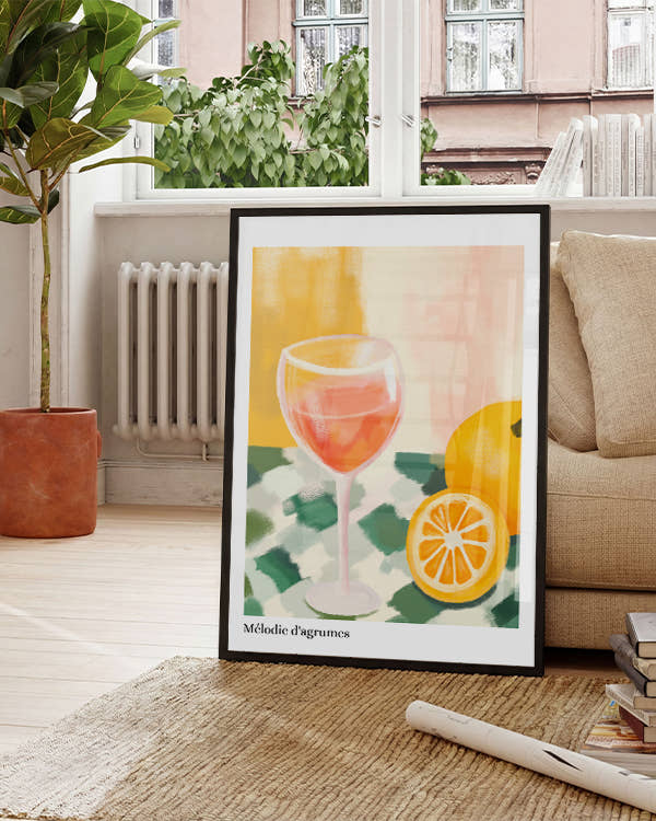 Mélodie d’agrumes | Aquarell Stillleben Poster