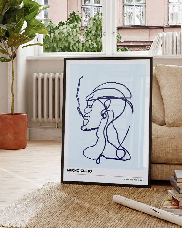 LB - Mucho Gusto | Line Art Poster
