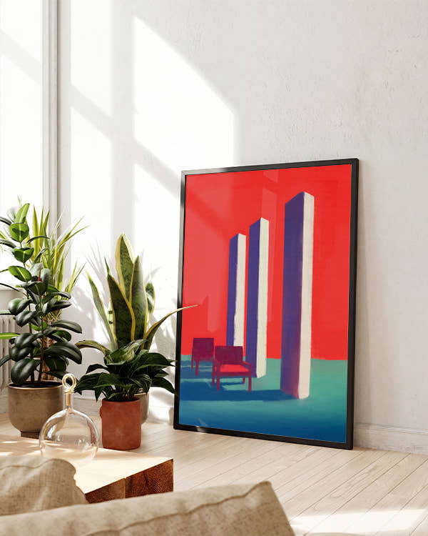 No One Came | Moderne Abstraktkunst Poster