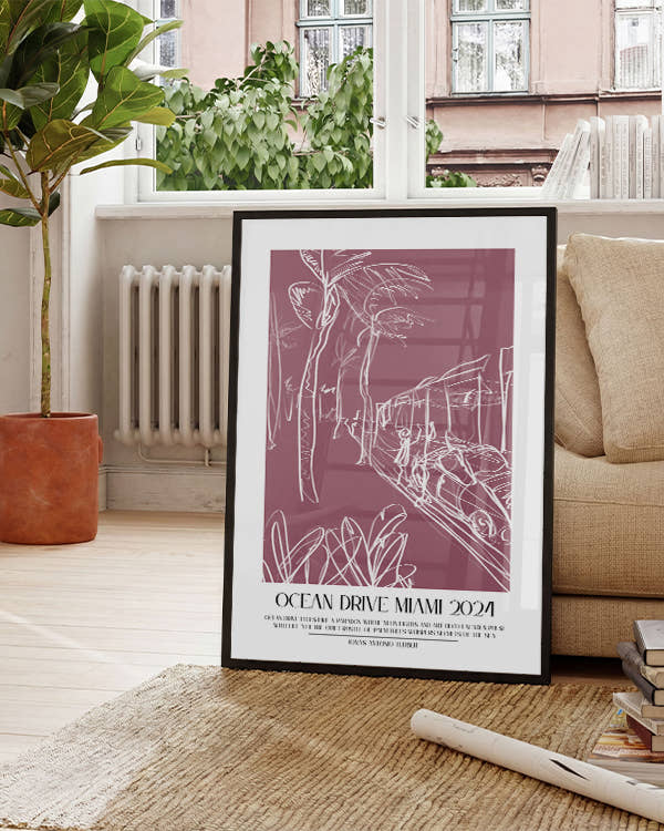 Ocean Drive | Line Art Poster