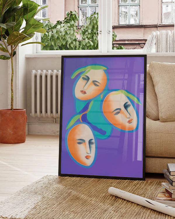 Orange Tree Painting | Abstrakte Illustration Poster