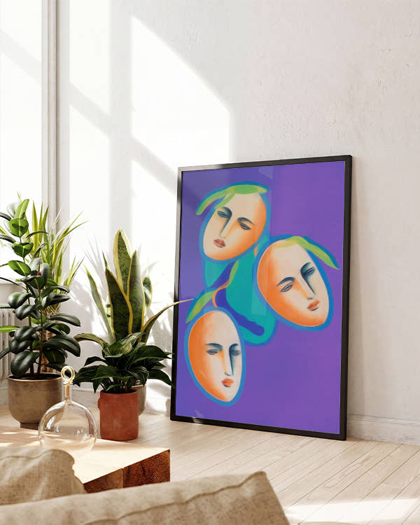 Orange Tree Painting | Abstrakte Illustration Poster