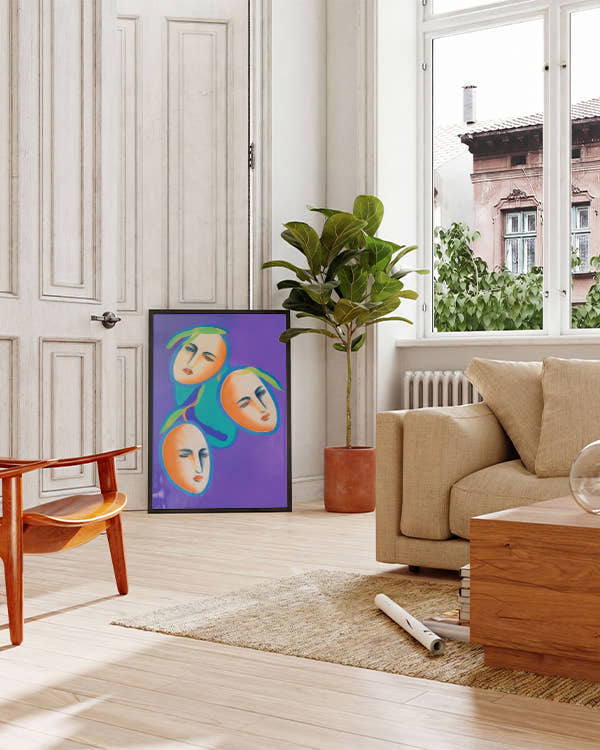 Orange Tree Painting | Abstrakte Illustration Poster